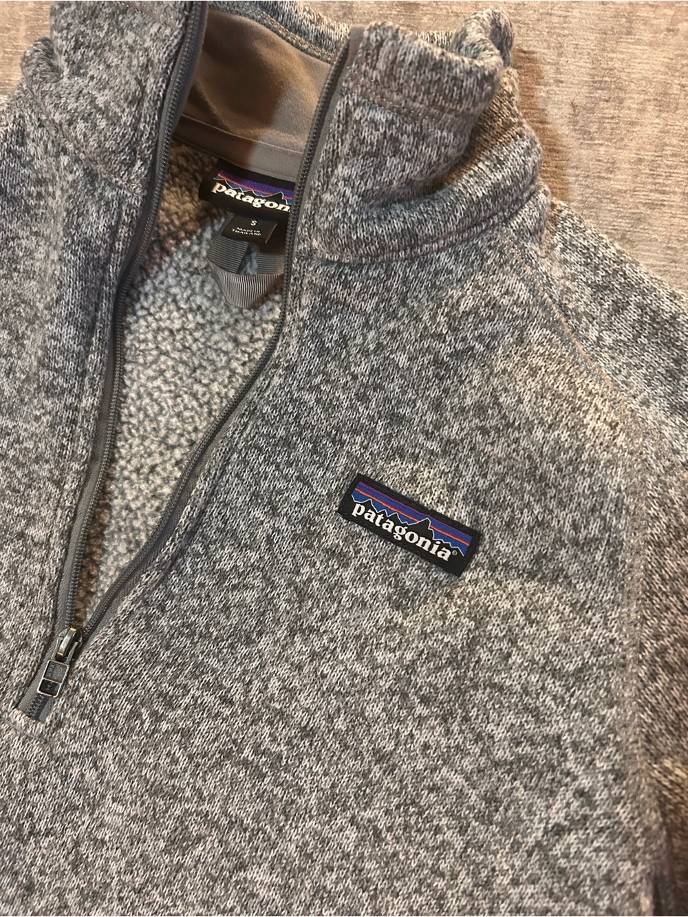 Patagonia Gray Quarter-Zip Fleece